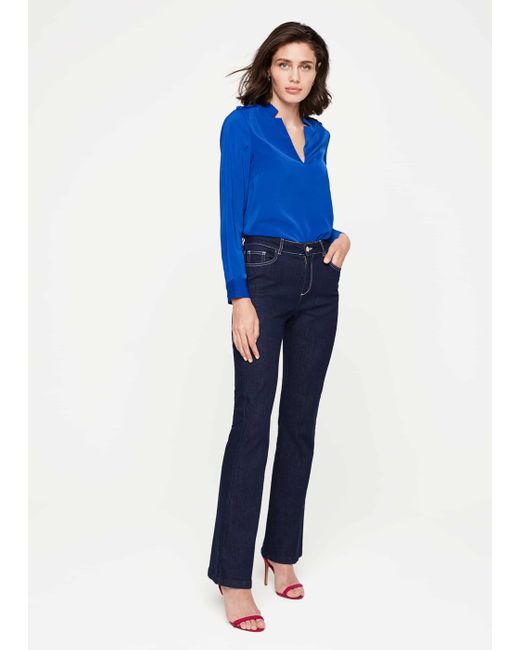 Damsel In A Dress s Hailey V neck Blouse in Blue Lyst UK