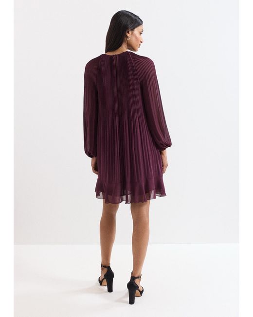 Phase Eight Purple Layla Frill Swing Dress