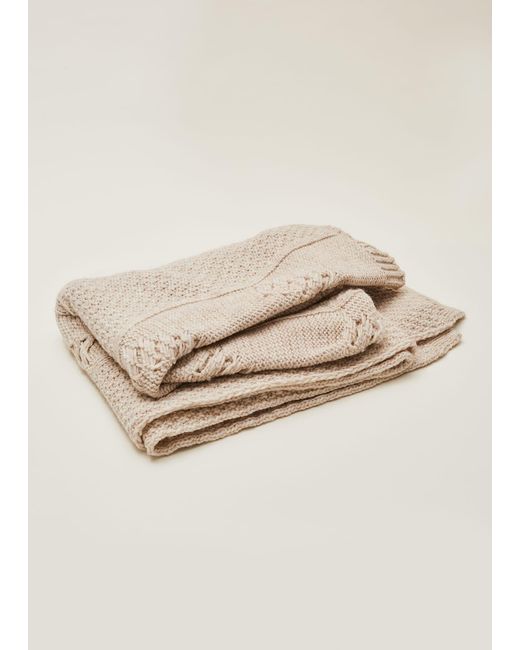 Phase Eight Natural Miya Knitted Blanket