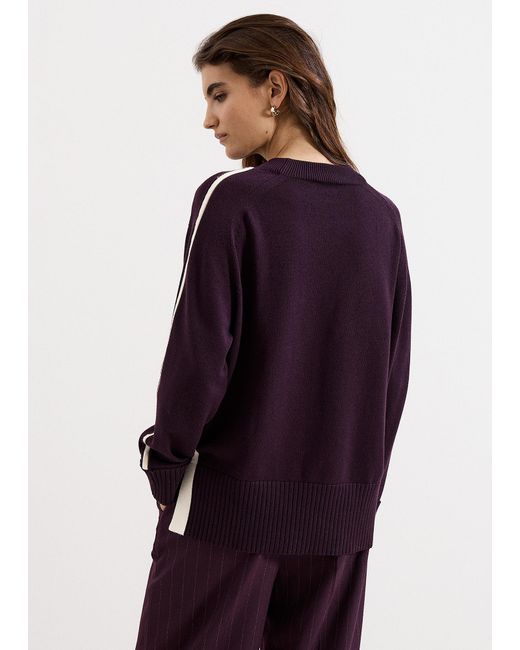 Phase Eight Purple Hallie Tipped Jumper