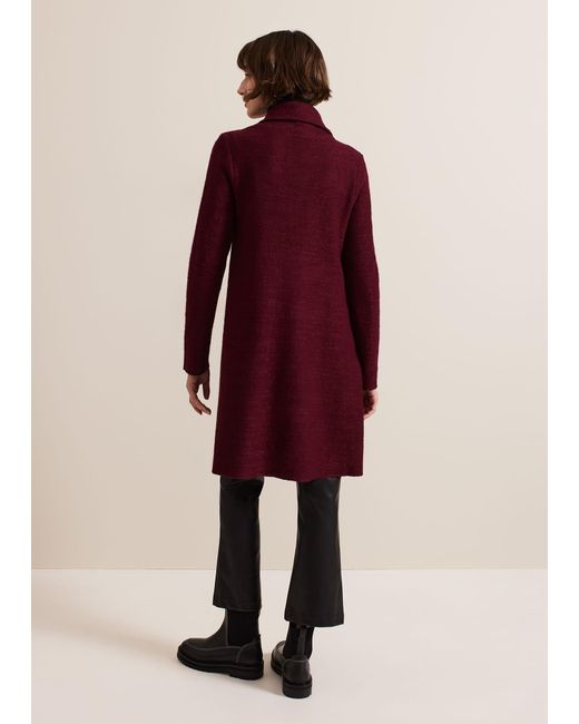 Phase Eight Red Bellona Knit Coat