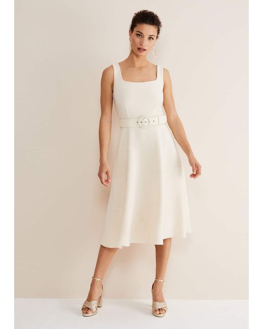 Phase Eight Natural Ethel Fit And Flare Dress
