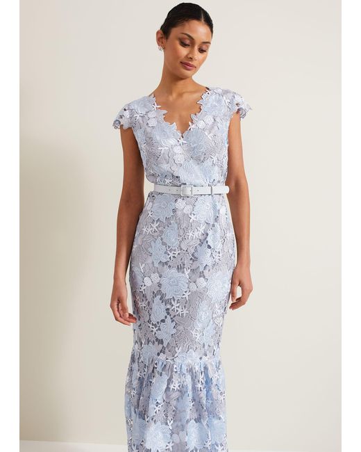 Phase Eight Blue 's Blanche Maxi Dress