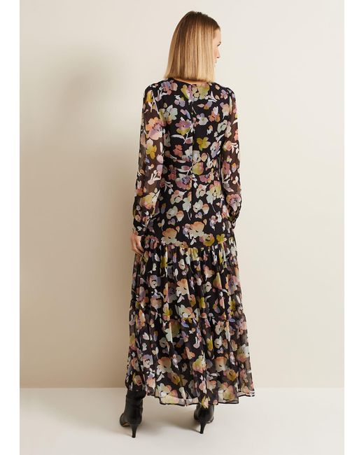 Phase Eight Natural Sandra Floral Maxi Dress