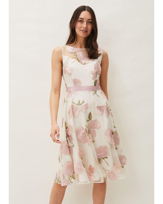 Phase Eight Multicolor Charlotte Floral Embroidered Dress