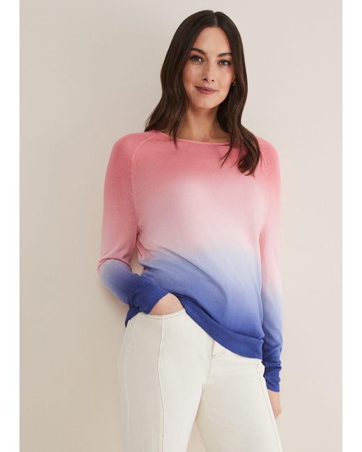 Phase Eight Multicolor Helen Dip Dye Knit
