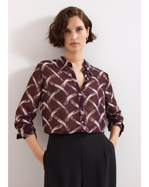 Phase Eight Red Cora Check Print Shirt
