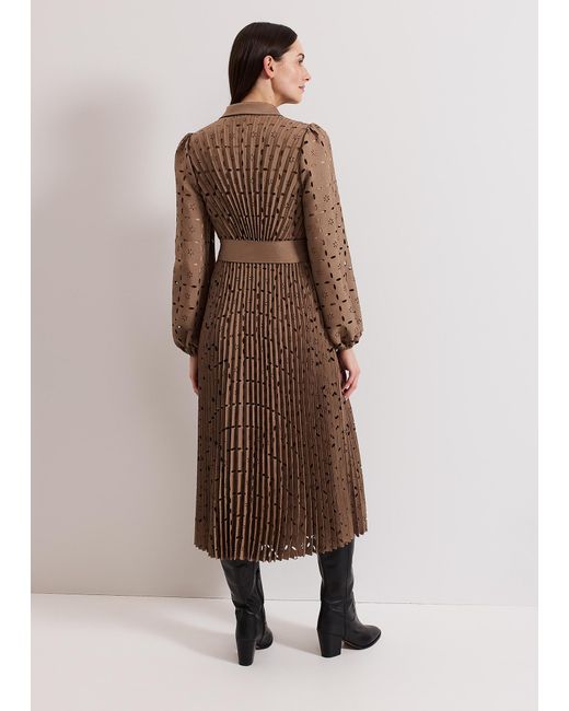 Phase Eight Brown Ryley Cut Out Shirt Dress