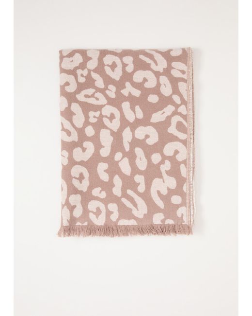 Phase Eight Pink Mocha Leopard Scarf
