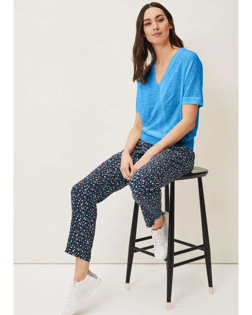 Phase Eight Blue Hermione Soft Ditsy Floral Jogger