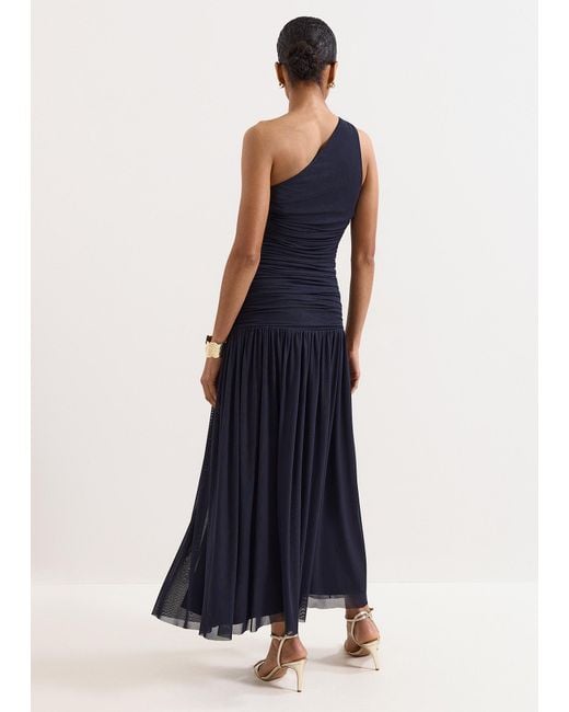 Phase Eight Blue Melina One Shoulder Maxi Dress