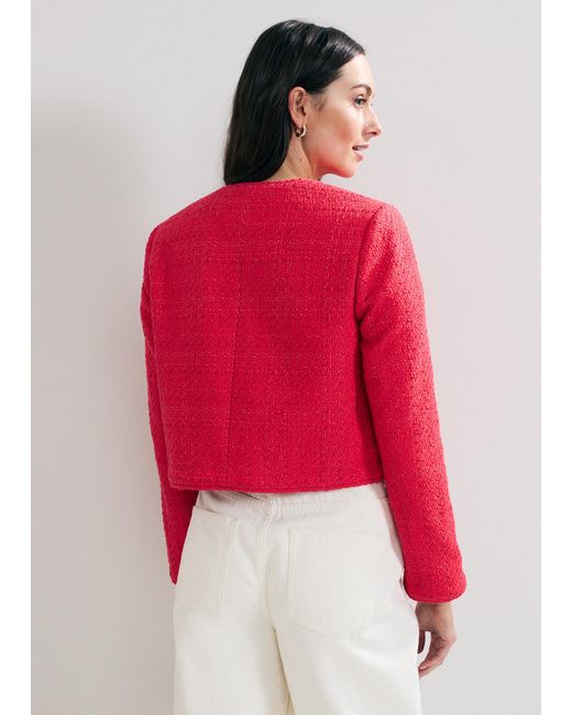 Phase Eight Red Ripley Boucle Jacket