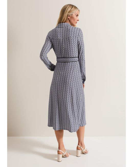 Phase Eight Gray Valerie Geometric Jersey Dress