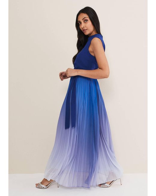 Phase Eight Blue Petite Piper Ombre Maxi Dress