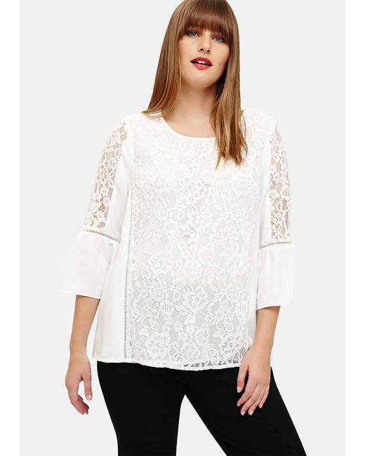 Phase Eight White Anna Lace Blouse