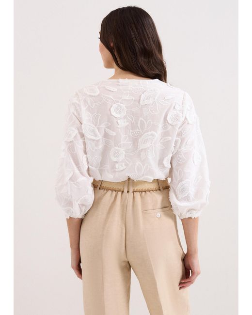 Phase Eight Natural Daisy Texture Blouse