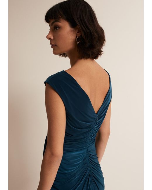 Phase Eight Blue 's Donna Teal Bodycon Midi Dress