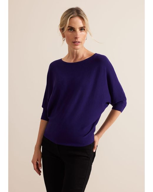 Phase Eight Purple 's Cristine Knit Jumper