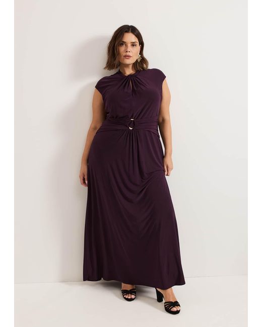Phase Eight Purple Tolly Jersey Maxi Dress