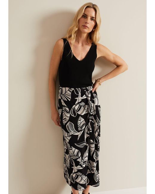 Phase Eight Natural Ayana Printed Skirt