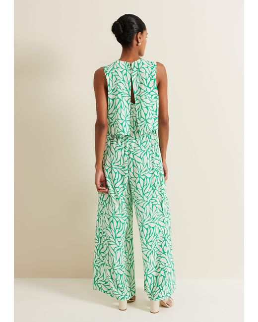 Phase Eight Green Aubrey Geo Jumpsuit