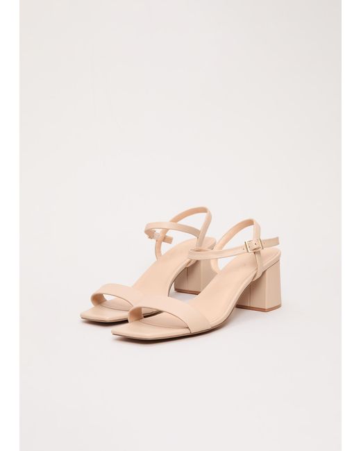 Phase Eight Natural Leather Block Heel Sandal