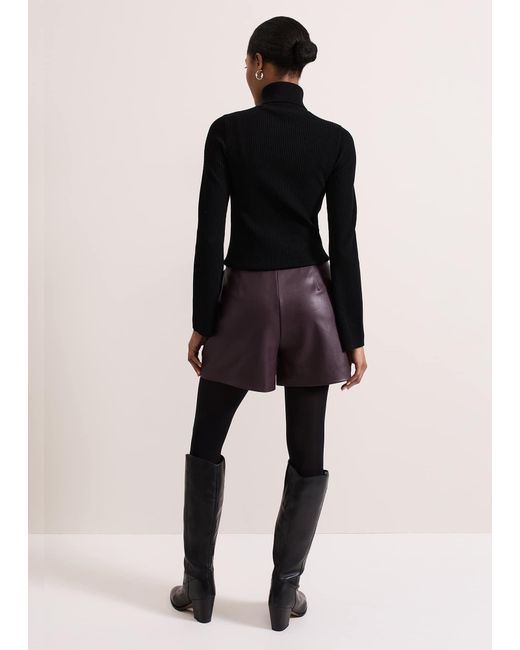Phase Eight Black Aubrina Pu Short