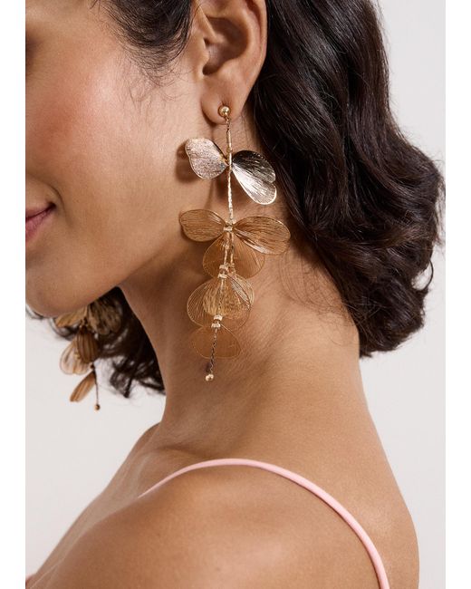 Phase Eight Natural Statement Petal Drop Earrings