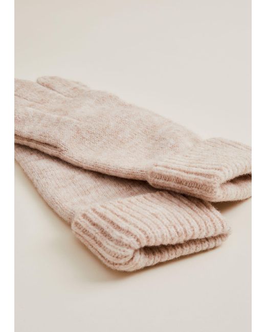 Phase Eight Natural Ribbed Gloves