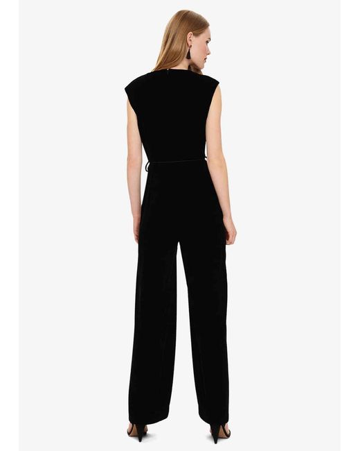 Phase Eight Black Adelaide Velvet Jumpsuit