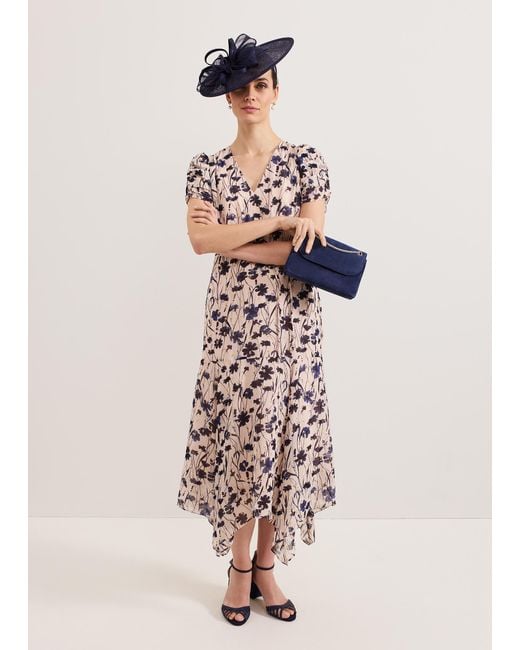 Phase Eight White Verity Filcoupe Floral Dress
