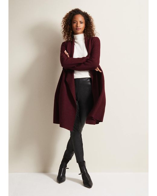 Phase Eight Red 's Bellona Knit Coat