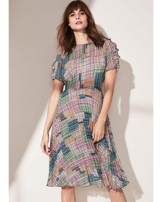 Phase Eight Gray Anatasia Woven Print Dress