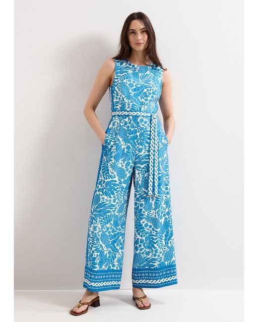 Phase Eight Blue Cyra Printed Jumpsuit