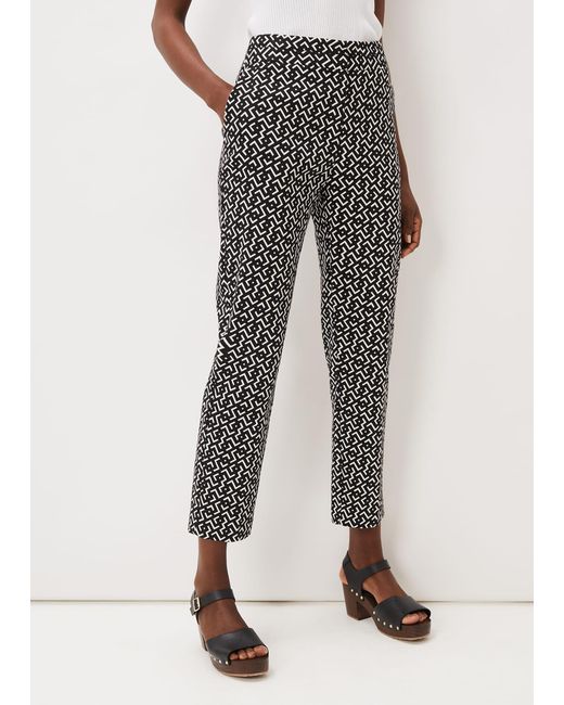 Phase Eight Gray Mackenzie Geo Tapered Trouser