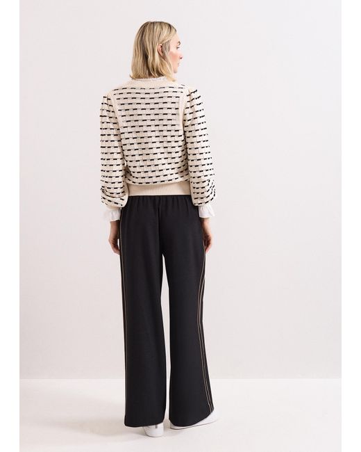 Phase Eight Black Skye Side Stripe Trouser