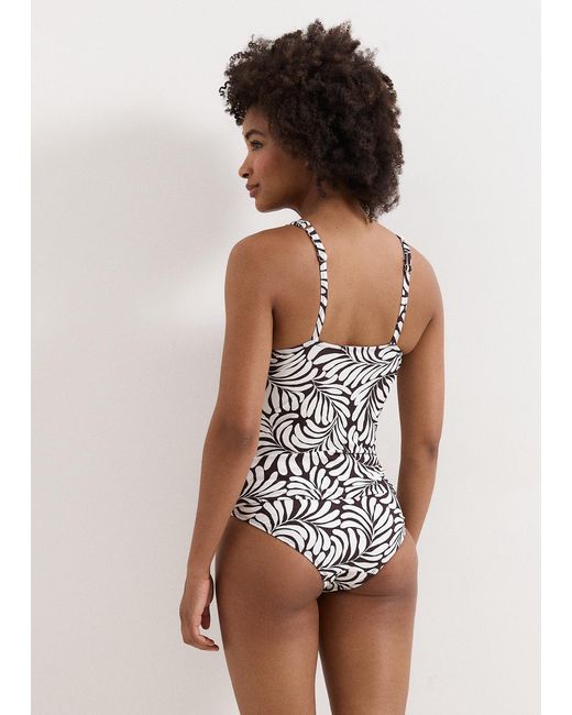 Phase Eight Pink Rio Leaf Print Tankini Top