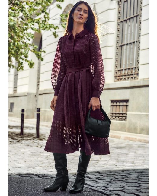 Phase Eight Purple Natalie Shirt Dress