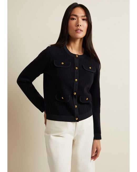 Phase Eight Black 's Libby Knitted Jacket