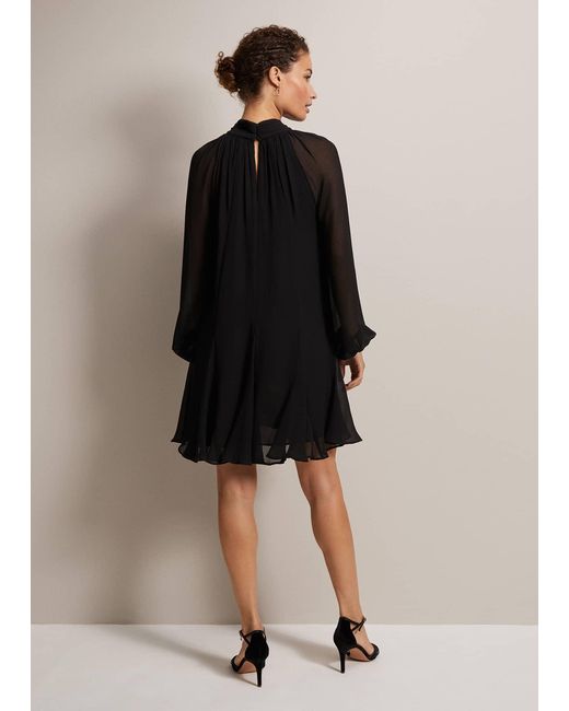 Phase Eight Black Romanna Swing Mini Dress