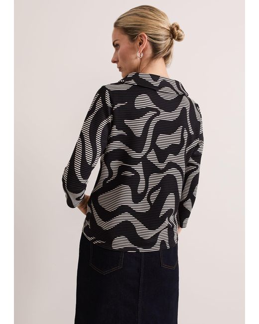 Phase Eight Black Rena Printed Top