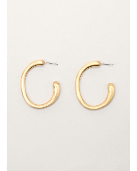 Phase Eight Natural Matte Hoop Earrings