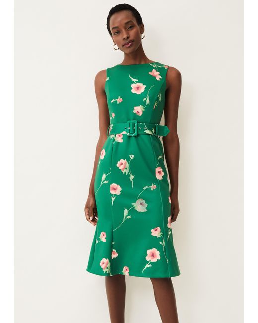 Phase Eight Green Anais Scuba Dress
