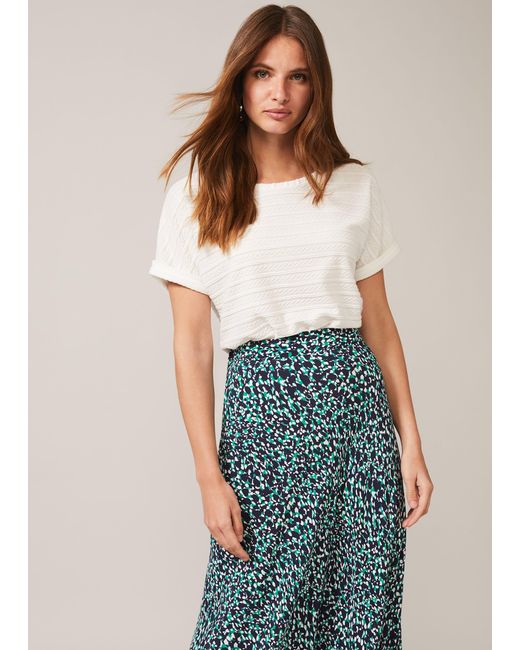 Phase Eight Blue Ginni Print Maxi Skirt