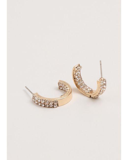 Phase Eight Natural Crystal Mini Hoops