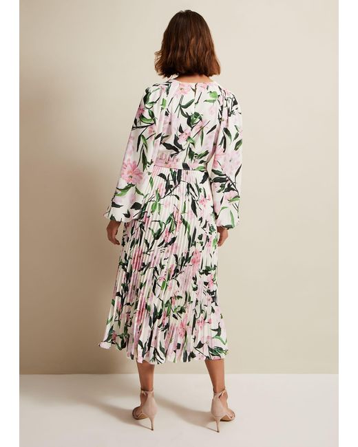 Phase Eight Natural Petite Penny Floral Midi Dress