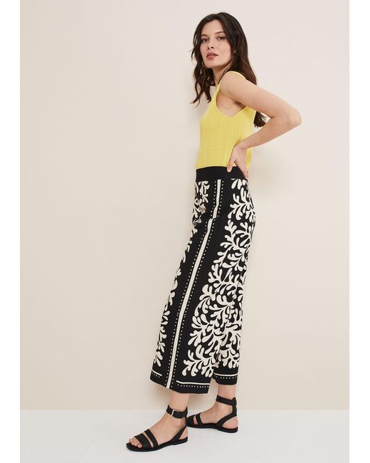 Phase Eight Natural Nava Wide Leg Culottes