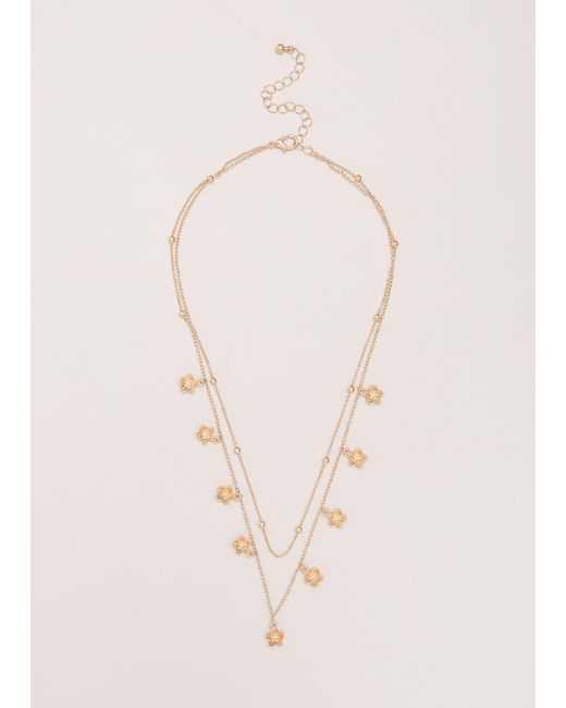 Phase Eight Natural Flower Chain Necklace