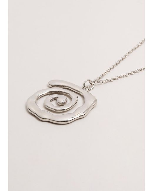 Phase Eight Natural Long Swirl Pendant