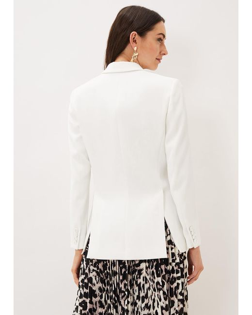 Phase Eight White Amy Relaxed Jacket